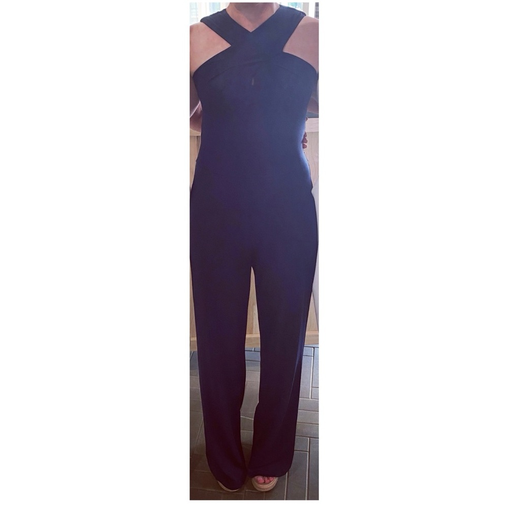 MICHAEL Michael Kors Women’s Wide Leg Jumpsuit in Navy